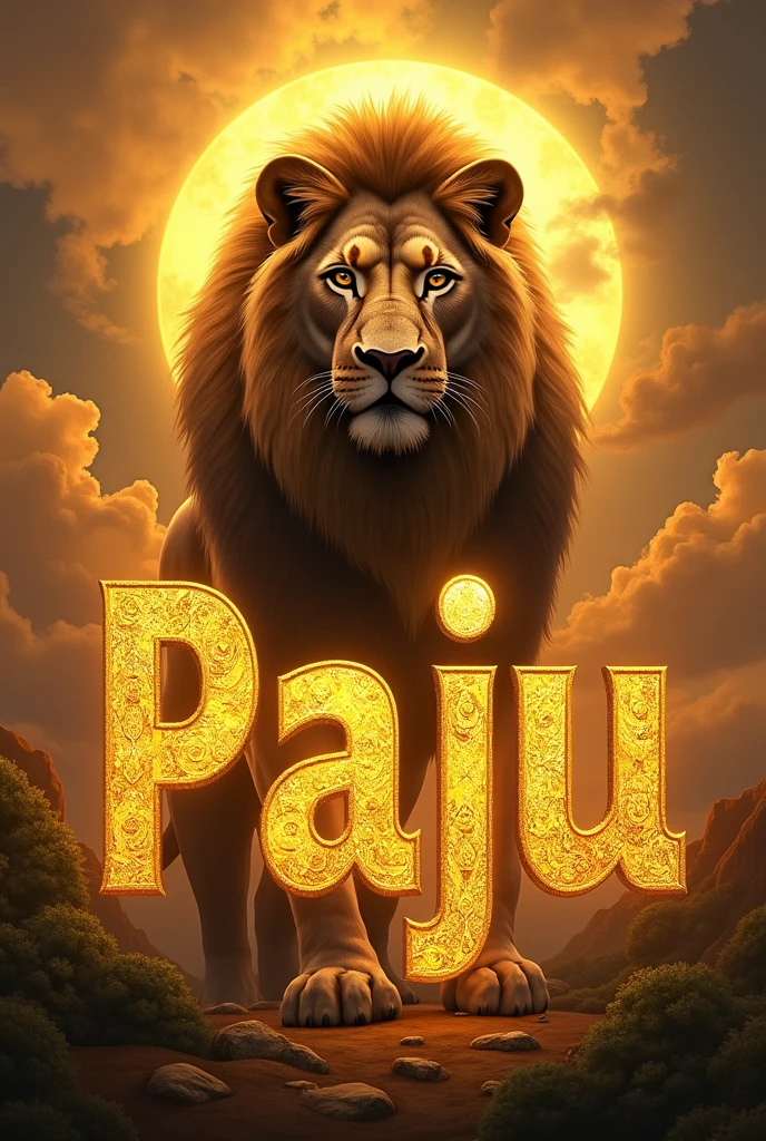 The word PAJU with the golden color is with a lion behind it 