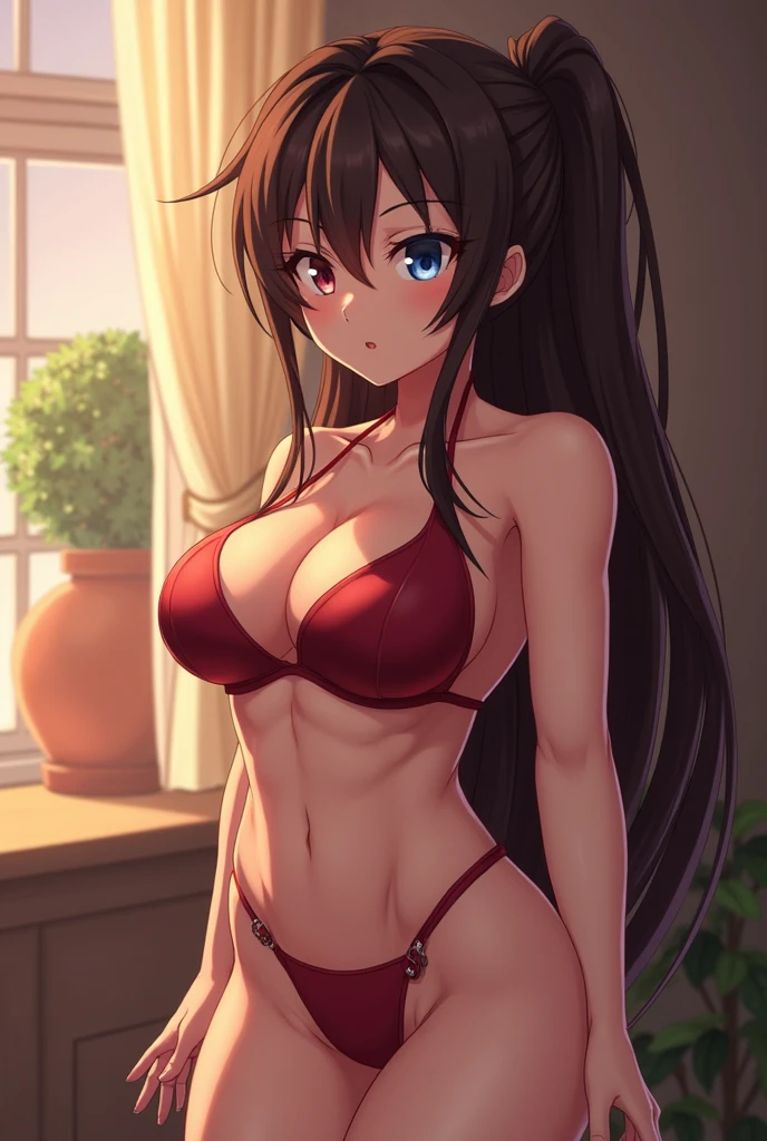 muscular anime girl being anal fucked
