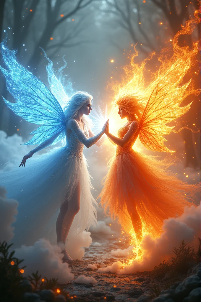 Ice fairy hitting fire fairy