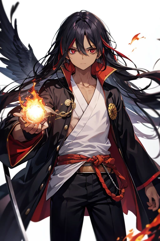 Tenshi é um personagem de rpg de One Piece.
Tenshi is a young dark-skinned boy, bright red eyes and very long black hair, with white highlights that stand out.
Tenshi veste-se com um kimono simples, with black pants. He uses two katanas and has fire powers.. In addition to being able to transform into a red phoenix.