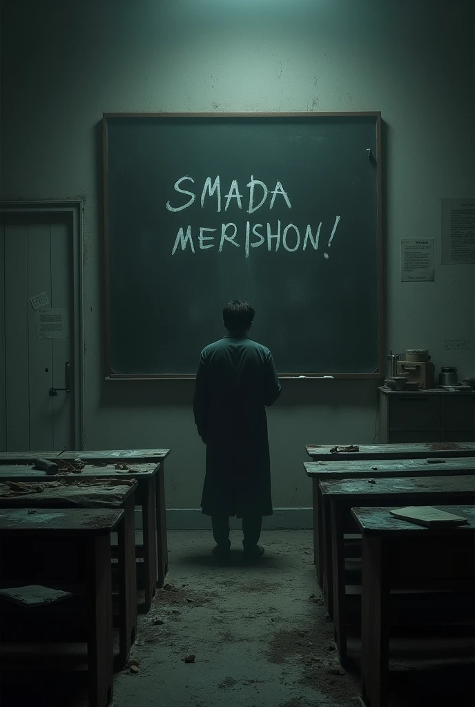 Dans une salle de classe, il y a un tableau à créer où c’est marqué. Rejoins-nous.
C’est une image terrifiante qui fait peur.
