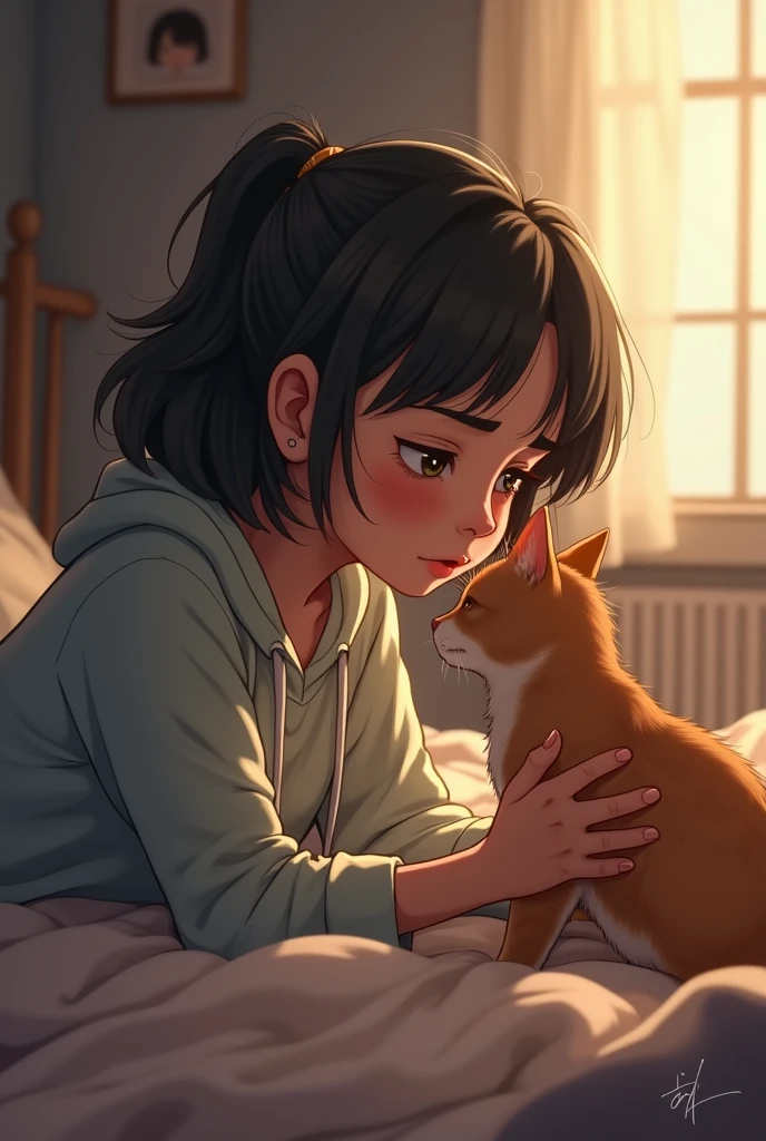 I'm going through a bad time but my cat comes to save me
