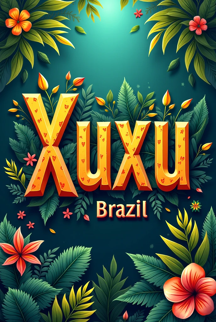 XuXu name font with brazil theme