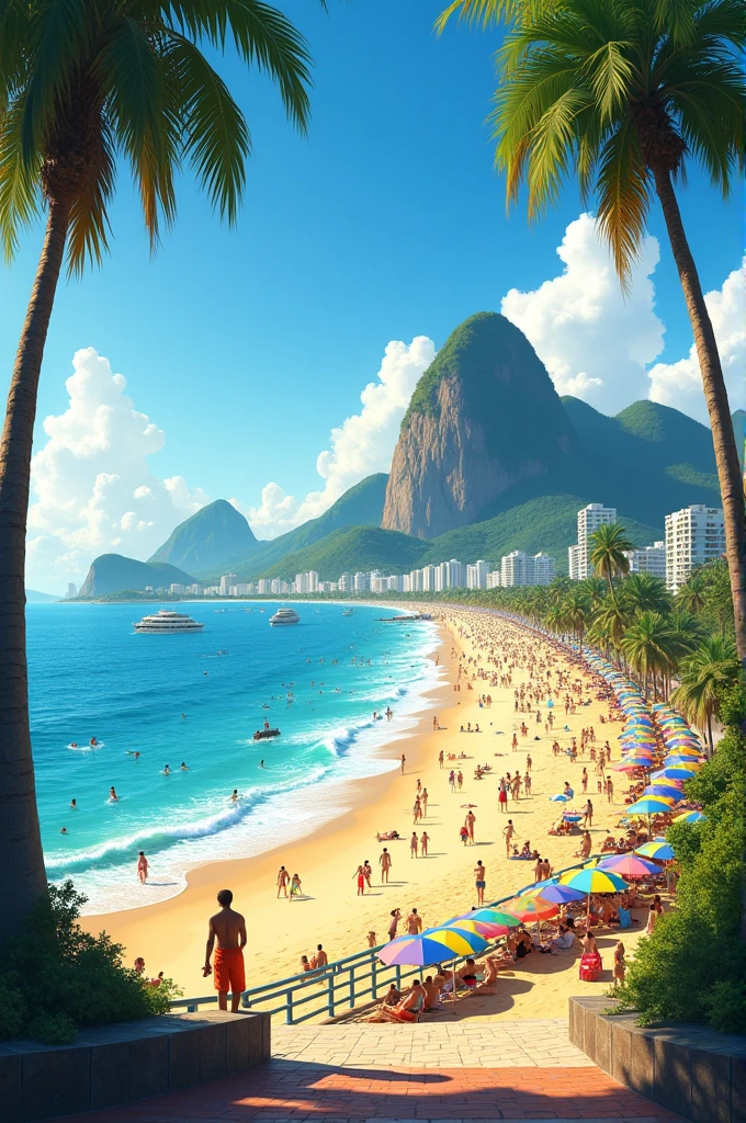 Create an image of Ipanema beach