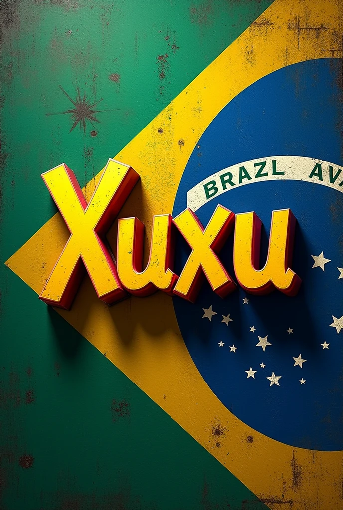 Name XuXu font with Brazilian flag