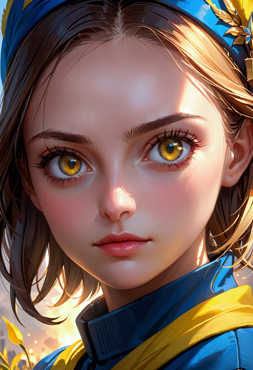 Imagine a powerful unstoppable desire of Ukraine for the war to end and never happen again, for there to always be peace and happiness, protest and hope,beautiful detailed eyes, beautiful detailed lips, extremely detailed eyes and face, long eyelashes, portrait, photorealistic, 8k, high quality, masterpiece, vibrant colors, glowing warm lighting, cinematic, emotional, impactful, powerful, inspirational