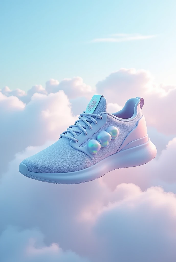 Create a sneaker with a cloud logo