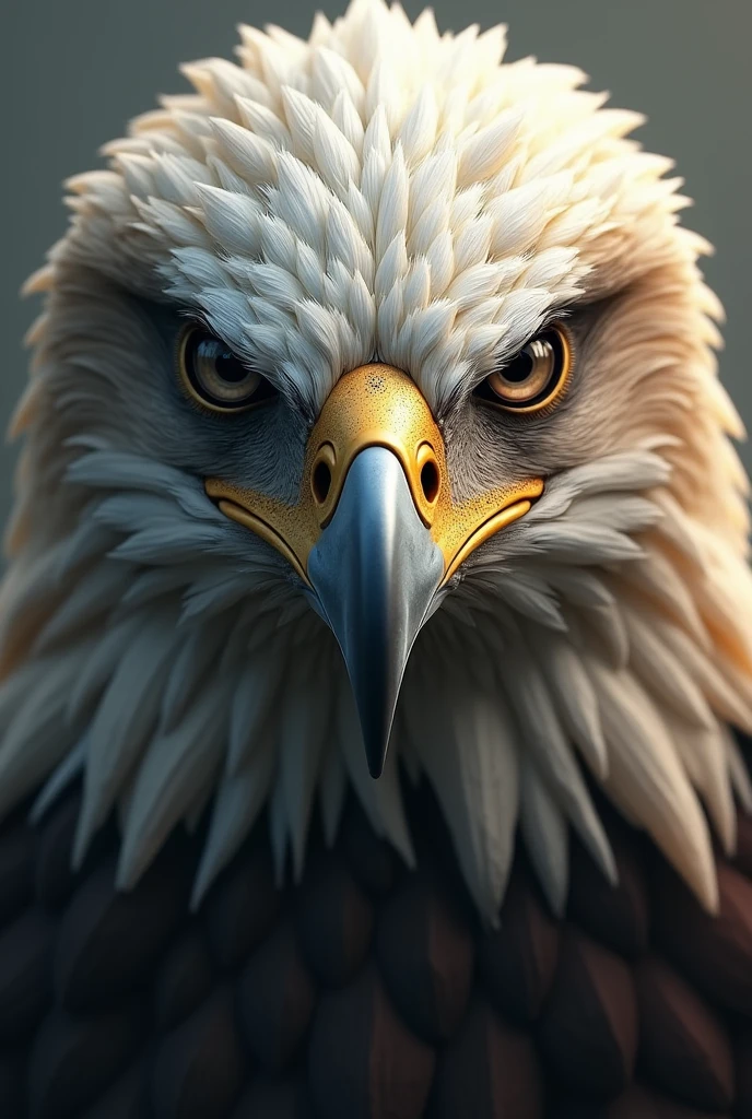 face of an eagle focused