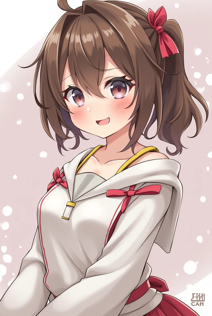 2 Japan model、cute、Droopy eyes、ponytail、