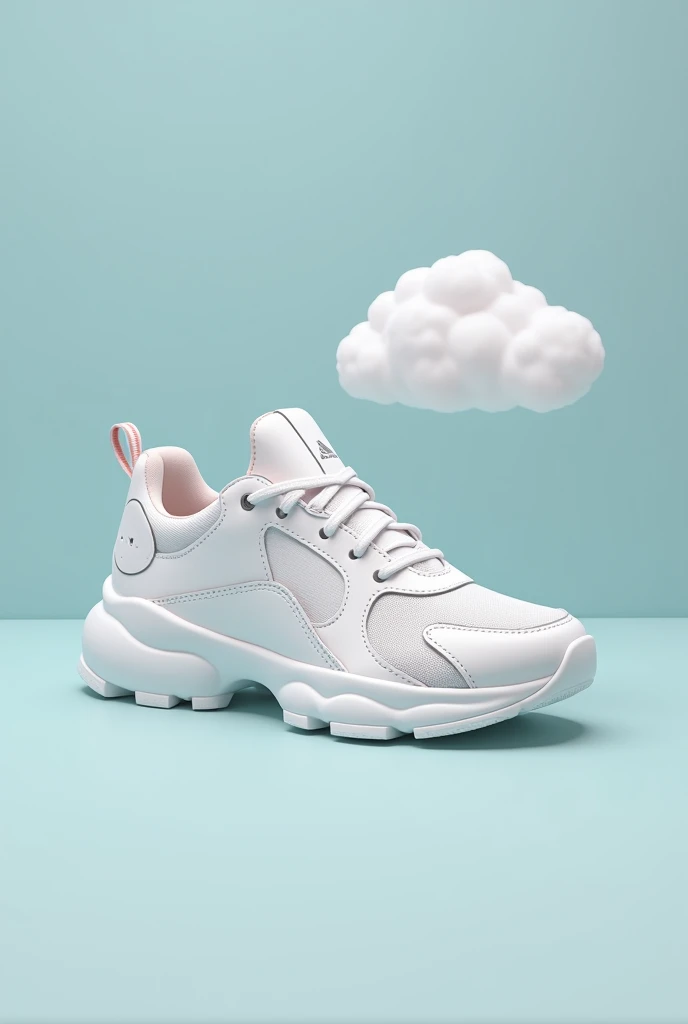 Create a sneaker that has a cloud mark as the brand