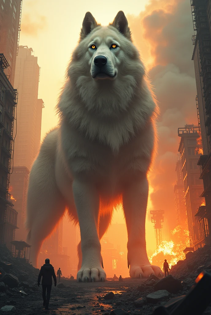 Pic a kangal but his 10 metres in the burning city