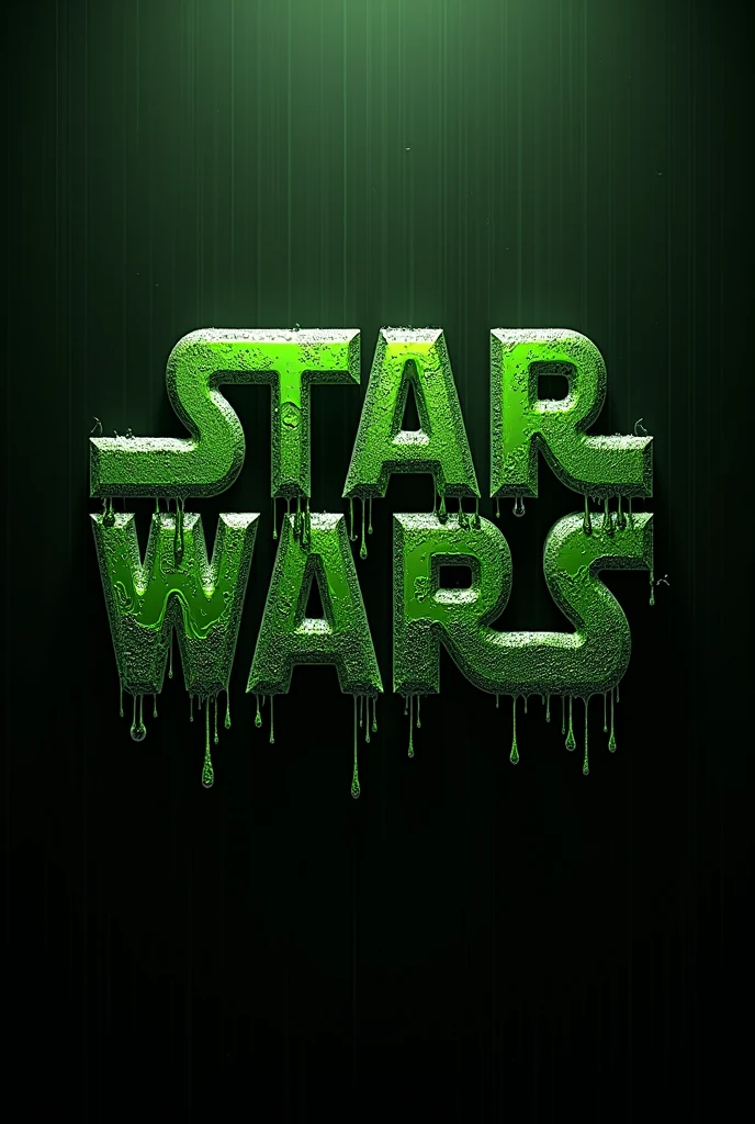 Thw Empire strikes back, schriftzug, Schriftzug ist gift grün, no star, lettering is bloody,bloody is poison green, no star wars schriftzug ist glänzend