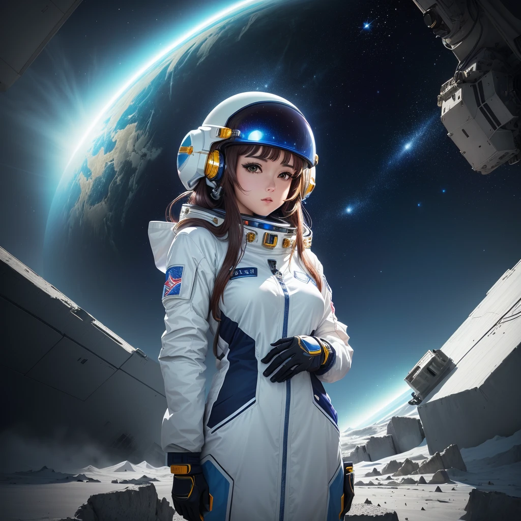 アニメ, a woman in a spacesuit with a helmet and a blue light, retrato アニメ espaço cadete garota, papel de parede de アニメ 4k, papel de parede de アニメ 4K, papel de parede de arte de アニメ 4k, Papel de parede de arte アニメ 4k, papel de parede de arte de アニメ 8k, Papel de parede de アニメ 4K, estilo アニメ 4k, estética de mecha de アニメ, girl in space