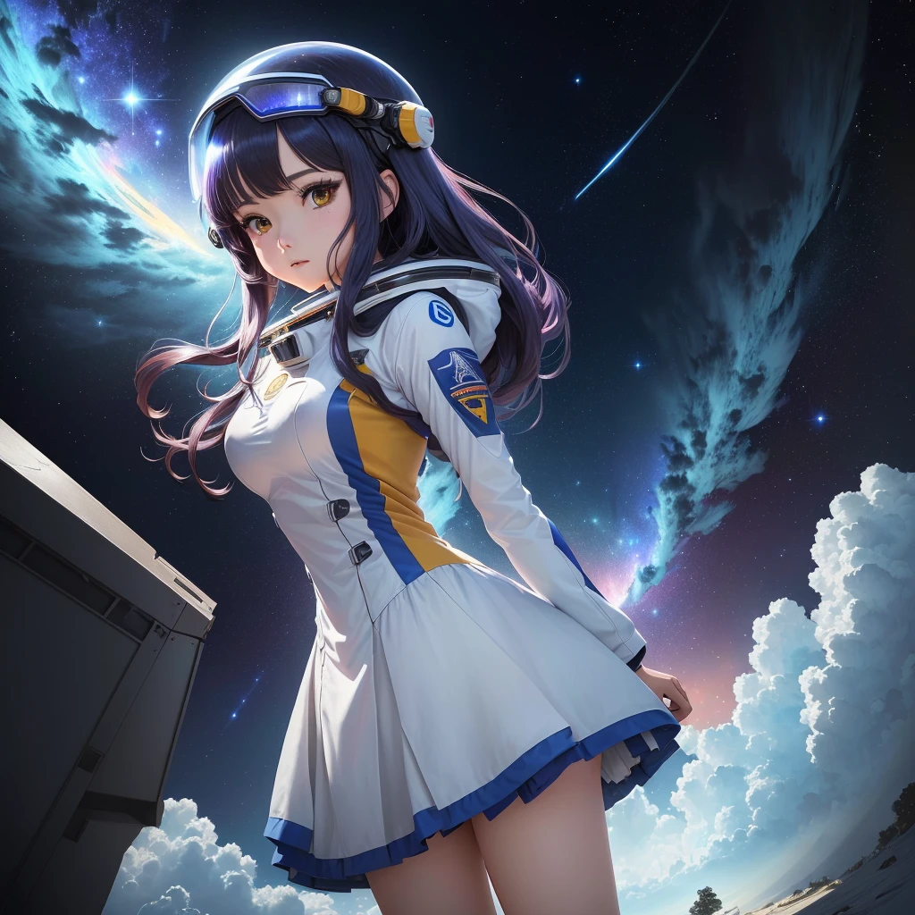 アニメ, a woman in a spacesuit with a met and a blue light, retrato アニメ espaço cadete garota, papel de parede de アニメ 4k, papel de parede de アニメ 4K, papel de parede de arte de アニメ 4k, Papel de parede de arte アニメ 4k, papel de parede de arte de アニメ 8k, Papel de parede de アニメ 4K, estilo アニメ 4k, estética de mecha de アニメ, girl in space