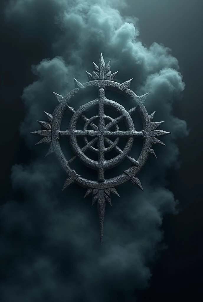 Ancient symbol dark background smoke around, Text that says "Ryzenladyboy"