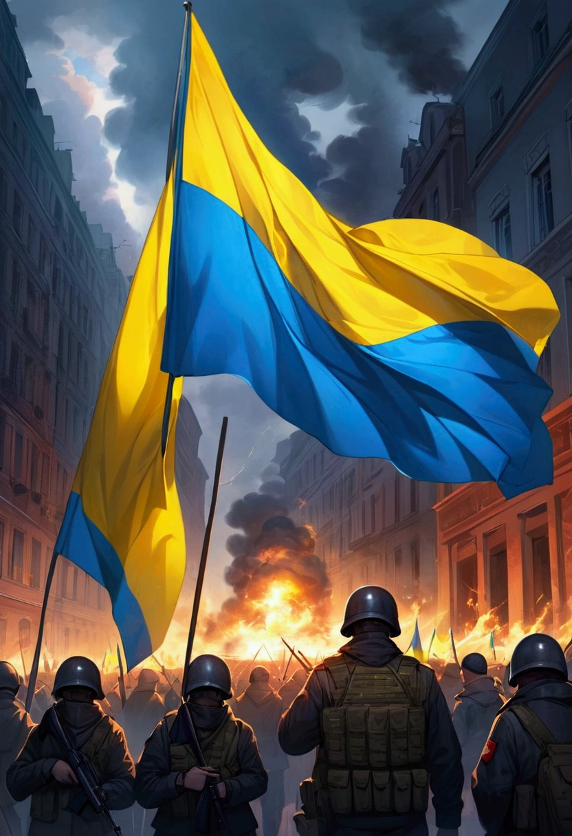 Imagine a powerful unstoppable desire of Ukraine for the war to end and never happen again, for there to always be peace and happiness, protest and hope