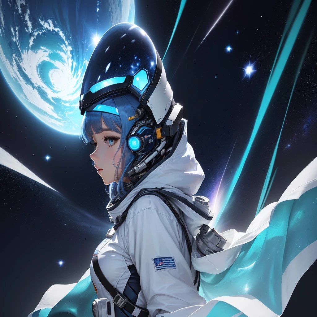 アニメ, a woman in a spacesuit with a helmet and a blue light, retrato アニメ espaço cadete garota, papel de parede de アニメ 4k, papel de parede de アニメ 4K, papel de parede de arte de アニメ 4k, Papel de parede de arte アニメ 4k, papel de parede de arte de アニメ 8k, Papel de parede de アニメ 4K, estilo アニメ 4k, estética de mecha de アニメ, girl in space