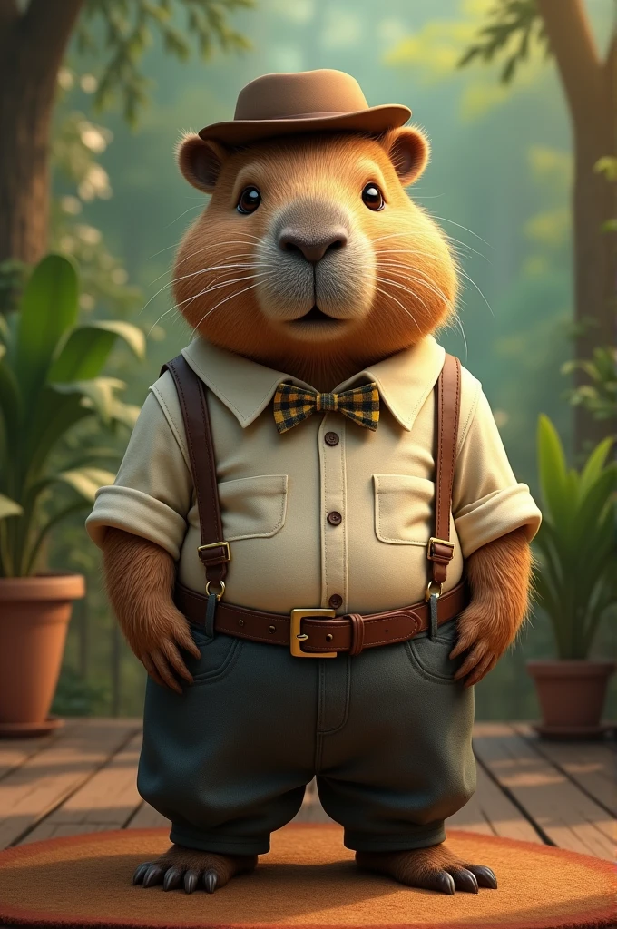 Capybara in clothes
