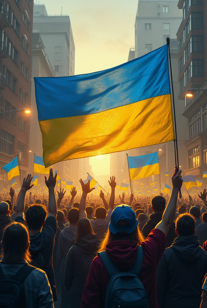 Imagine a powerful unstoppable desire of Ukraine for the war to end and never happen again, for there to always be peace and happiness, protest and hope