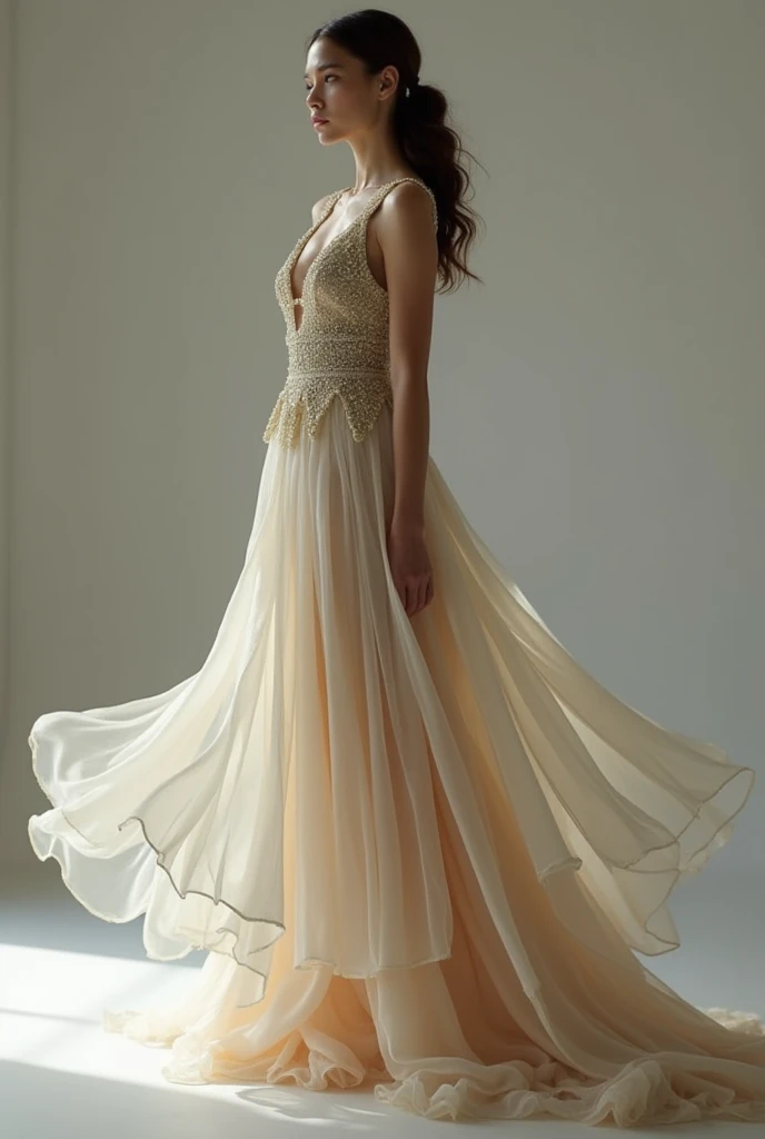 Create an elegant dress perfect for a vogue magazine