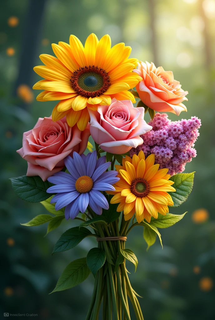 Give life to each of the previous flowers by giving them personality
