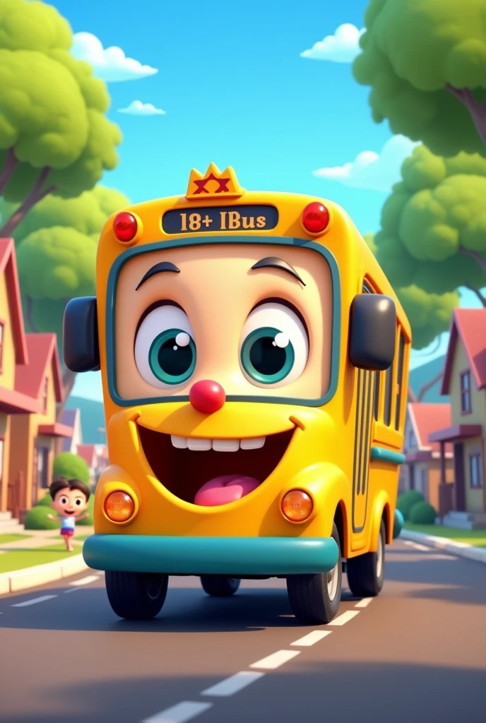 **Title:** The Wheels on the Bus - Fun Sing-Along!

**[Intro Music: Bright, cheerful tune]**

**[Scene 1: A colorful, animated bus is driving down a sunny street. The bus is happy and lively, with big eyes and a smiling face on the front.]**

**Narrator (cheerfully):**  
Hello, little friends! Are you ready for a fun adventure? Let’s hop on the bus and sing together! It’s time for "The Wheels on the Bus!" Here we go!

**[Scene 2: The camera zooms in on the bus’s wheels as they start to turn.]**

**Narrator (singing):**  
🎵 The wheels on the bus go round and round,  
Round and round, round and round,  
The wheels on the bus go round and round,  
All through the town! 🎵

**[The bus drives past colorful houses, waving children, and friendly animals as the wheels spin.]**

**Narrator:**  
Wow, those wheels are spinning fast! But what happens when it starts to rain?

**[Scene 3: The sky turns cloudy, and a light rain begins. The bus’s wipers start moving back and forth.]**

**Narrator (singing):**  
🎵 The wipers on the bus go swish, swish, swish,  
Swish, swish, swish, swish, swish, swish,  
The wipers on the bus go swish, swish, swish,  
All through the town! 🎵

**[The wipers clear the raindrops from the windshield, and the rain soon stops as the sun comes back out.]**

**Narrator:**  
Swish, swish, swish! Now the bus can see clearly again. Let’s honk the horn to say hello to our friends!

**[Scene 4: The bus passes by more children, who wave as the bus honks its horn.]**

**Narrator (singing):**  
🎵 The horn on the bus goes beep, beep, beep,  
Beep, beep, beep, beep, beep, beep,  
The horn on the bus goes beep, beep, beep,  
All through the town! 🎵

**[The bus beeps and the children on the sidewalk wave and laugh.]**

**Narrator:**  
Beep, beep! The bus is making so many new friends. But what about the doors? Let’s see what they do!

**[Scene 5: The bus stops, and the doors open and close as passengers get on and off.]**

**Narrator (singing):**  
🎵 The doors on the bu
