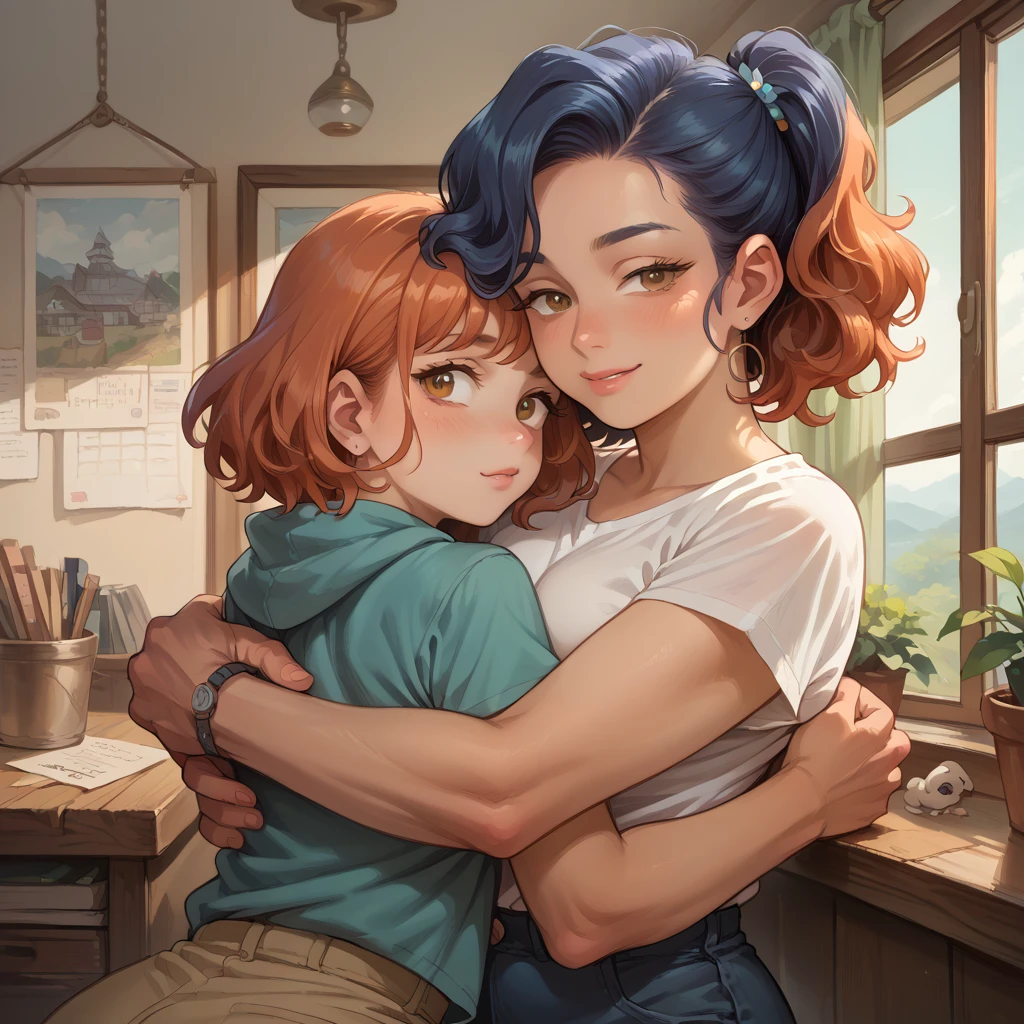 Aki hugging Giant Goria