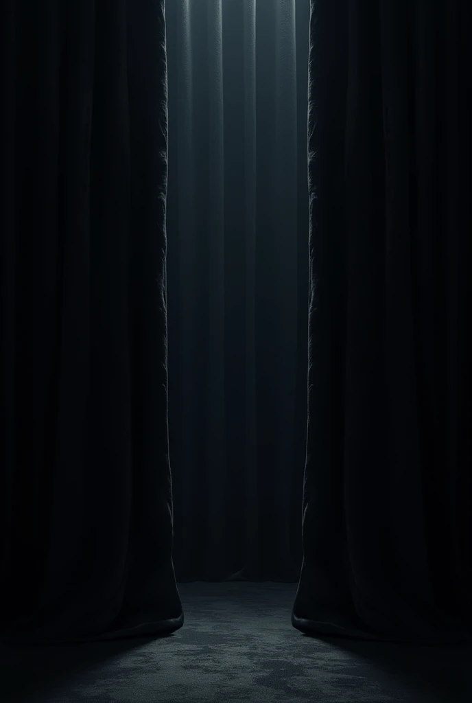Scene a dark curtain