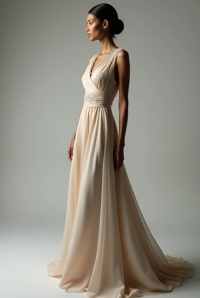 Create an elegant dress for a Vogue magazine