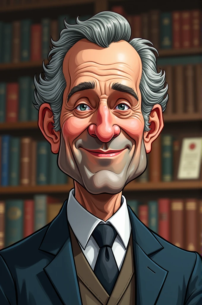 Crea una caricatura de murray bowen