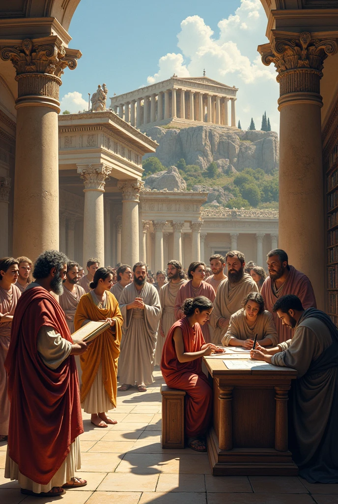 Image of Athenian education and education in the Middle Ages