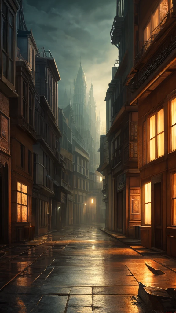 BREAK (masterpiece:1.2), best quality, high resolution, unity 8k wallpaper, (illustration:0.8), (beautiful detailed eyes:1.6), extremely detailed, perfect lighting, extremely detailed CG, City in ruins, houses and buildings, open windows, scary atmosphere, no humans, solo, empty scenery, night, no humana
