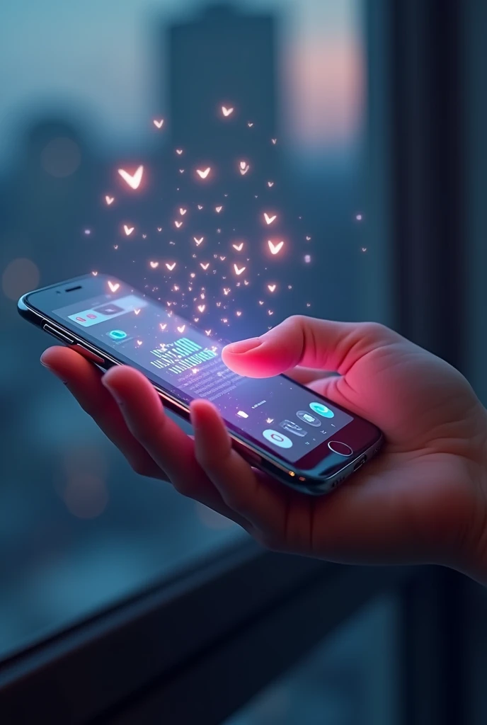 Cell phone screen starting to receive likes 