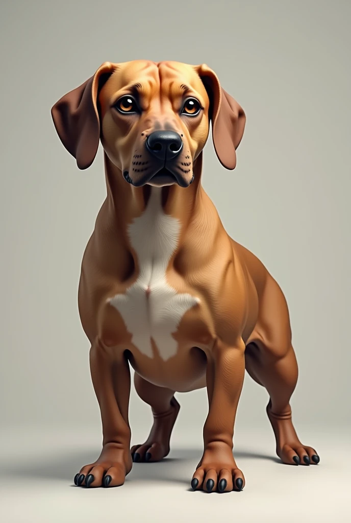 A Pitbull-sausage dog hybrid