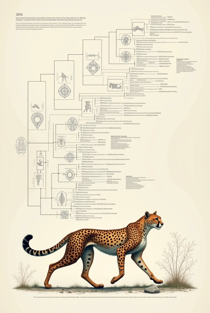 A small Cladogram of a Cheetah