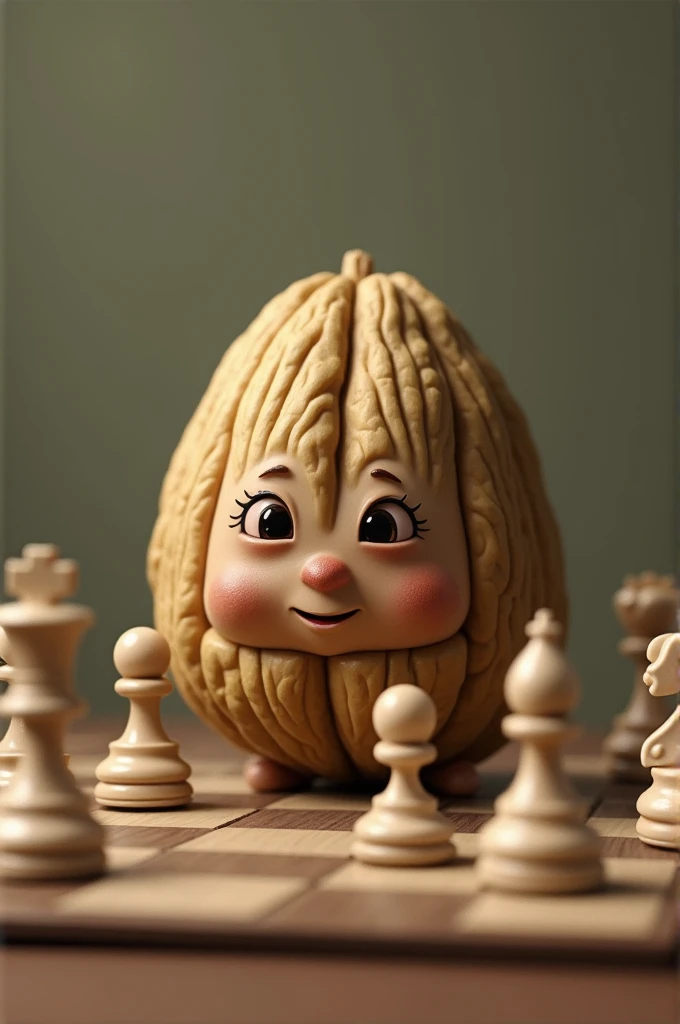 Une noisette qui joue aux échecs