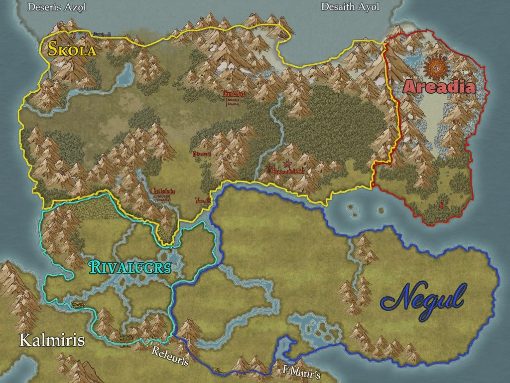 a detailed illustrated map