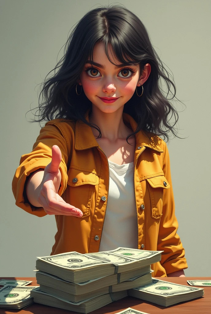 Girl reject money 
