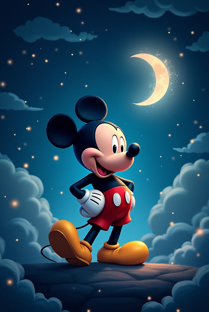 Mickey wallpaper night 