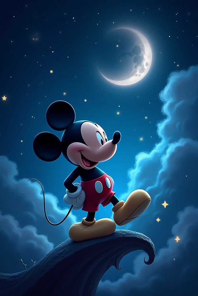 Mickey wallpaper night 