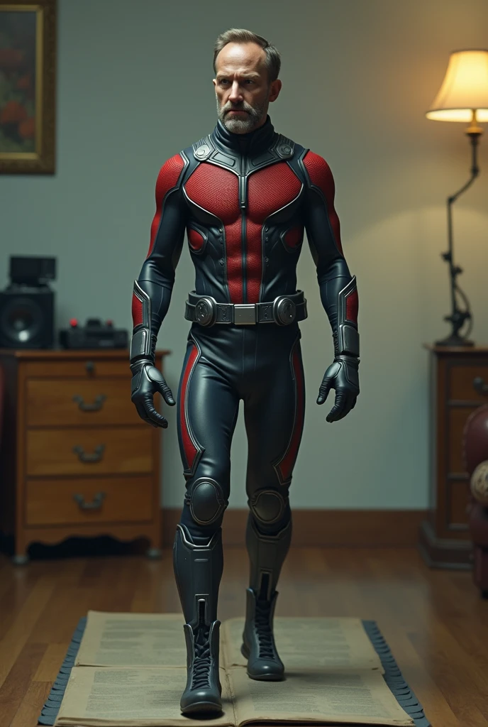A shrinking man, similar to how ant man shrinks in the marvel movies