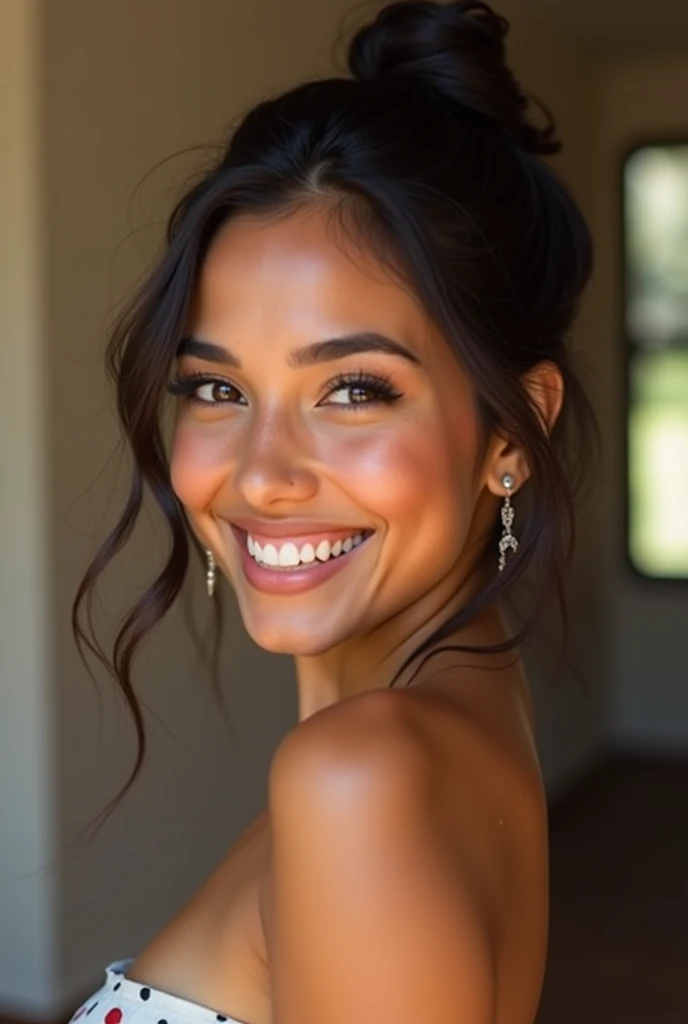 latina beautiful smile nice back shape