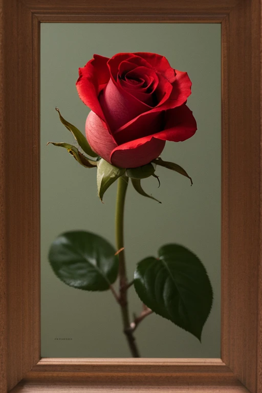 a single flower,red rose,
