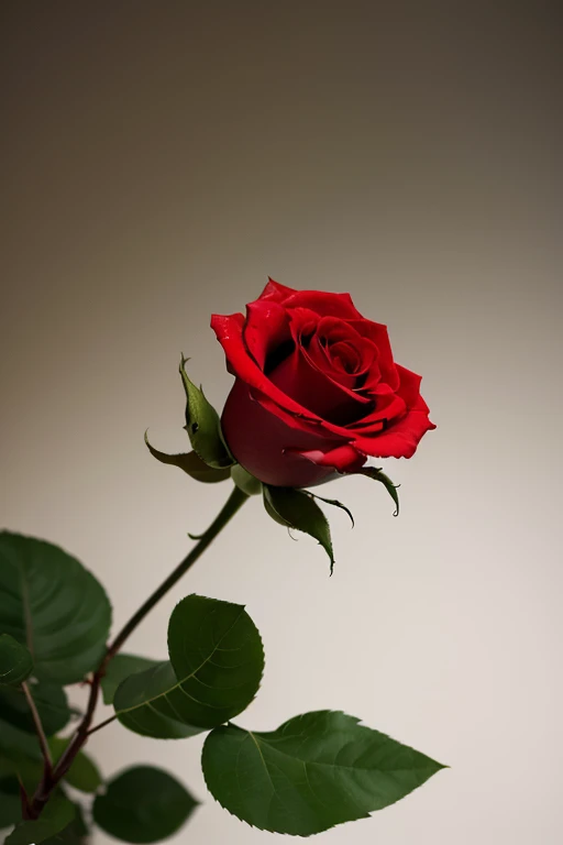 a single flower,red rose,