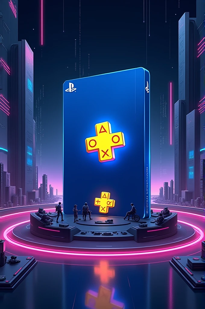 Create a photo of playstation plus tiers of standard, extra and deluxe 
