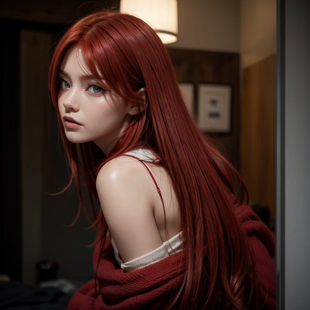 red hair red eye