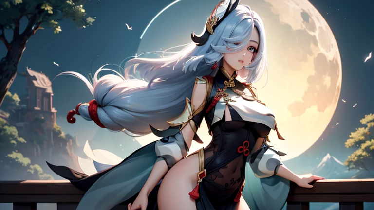 high quality,HD,16K,Sharp Line,1 Girl,fantasy, （Fire Spirits）,Pretty Face, Large Breasts, Beautiful legs,In the water,Focus Girl,detailed Pretty Face,Detailed clothes,beautiful eyes,Cool,Sexy,Dynamic Angle,穿着华服的神明Strike a pose拍照, Ancient mysterious sexy goddess, Traditional beauty woman, Beautiful female warrior god of war , Beautiful sexy goddess, Gorgeous role-playing, high, Beautiful young girl, Beautiful woman, 华丽Beautiful woman, Complex clothing,Chinese Mystical Aesthetics, Beautiful goddess ancient mysterious girl, Extremely detailed shot of the goddess, Jaw-dropping sexy beauty, Big breasts deep neckline sexy belly button（butt), (bedroom), (Sexy Girls), masterpiece, best quality, Bangs, blush, Chest, clavicle, Eyebrows visible through hair, (Ombre gold hair), Jewelry, Long hair,Bright Eyes, ring, (solitary), illustration, fashionable, miss, Strike a pose, background, element, confident, Express, Accessories, majestic, striking, key point, Dynamic poses, ((plump)), (purple))Woman in transparent dress,Viewer,(((Full breasts, Keeley University))),Slim waist,(Navel exposed,Bare waist), Long hair, extreme detailed details, 详细的fantasy艺术, Stunning character art, Beautiful and exquisite character art, Beautiful transparent dress, Very detailed, Large Breasts，Chest，Golden ratio figure，Beautiful figure，Ultra wide-angle shooting，Full body shot拍摄，Body close-up，Full body shot，Wearing a pleated tulle skirt，柔和动漫illustration, 柔和的深色background，Fujifilm XT3 Clear focus, f 5.6, High Detail, Clear focus,(Wearing openwork clothing),, (Natural light), (Tempting)translucent, Good velvet quality, Compared, Divine Light,, Silver hair, 夜空background, Absolute Strength,Female Shinmei，穿着性感丝绸的Female Shinmei,，Large Breasts，Chest，Golden ratio figure，Beautiful figure，Ultra wide-angle shooting，Full body shot，Body close-up，Full body shot， Wearing a tulle dress, Model shooting style, Large Breasts，饱满Chest，Golden ratio figure，Beautiful figure，(Extremely detailed CG 8k wallpaper unit), The most beautiful artistic photos in the world, , 8K 超HD, ) ，Sexy姿态，Sexy表情，best quality,masterpiece,Ultra-high resolution,(Practical:1.4),original photo,Ultra-high resolution