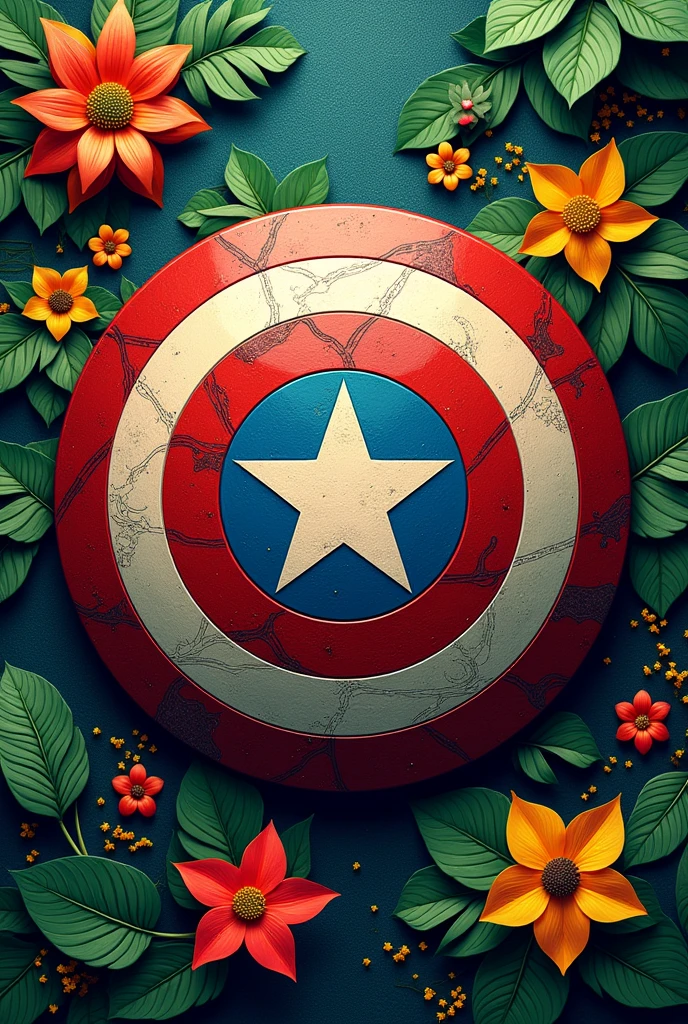 Create a Captain America shield with Brazilian characteristics