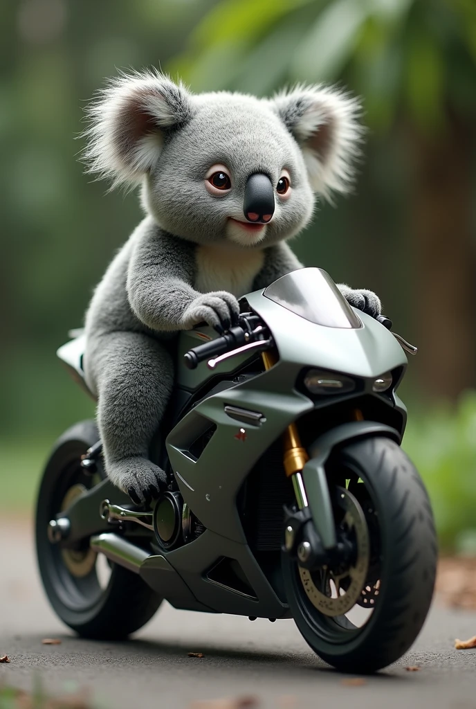 Koala sur une moto