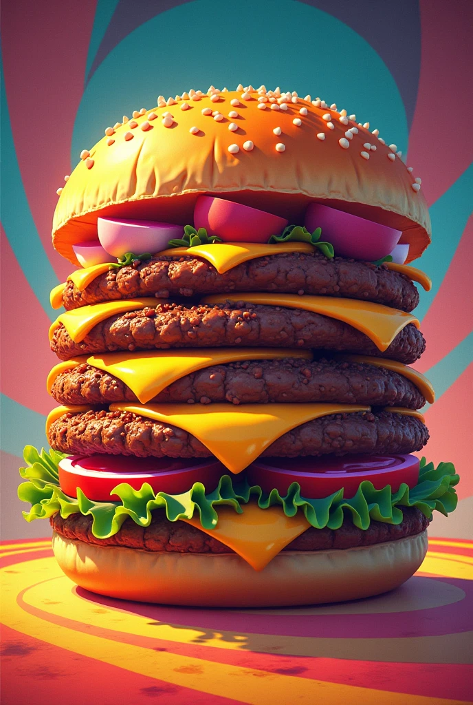 Mega Big Burger 70s Logo Without Lettering